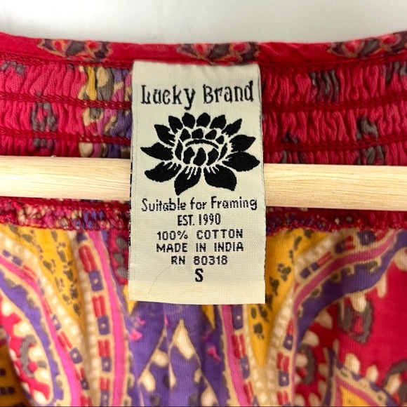 Vintage Lucky Brand Paisley Long Sleeve Shirt - Picture 5 of 8